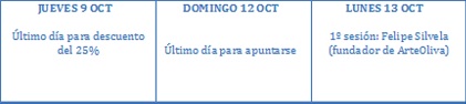 Calendario club de empresa 2